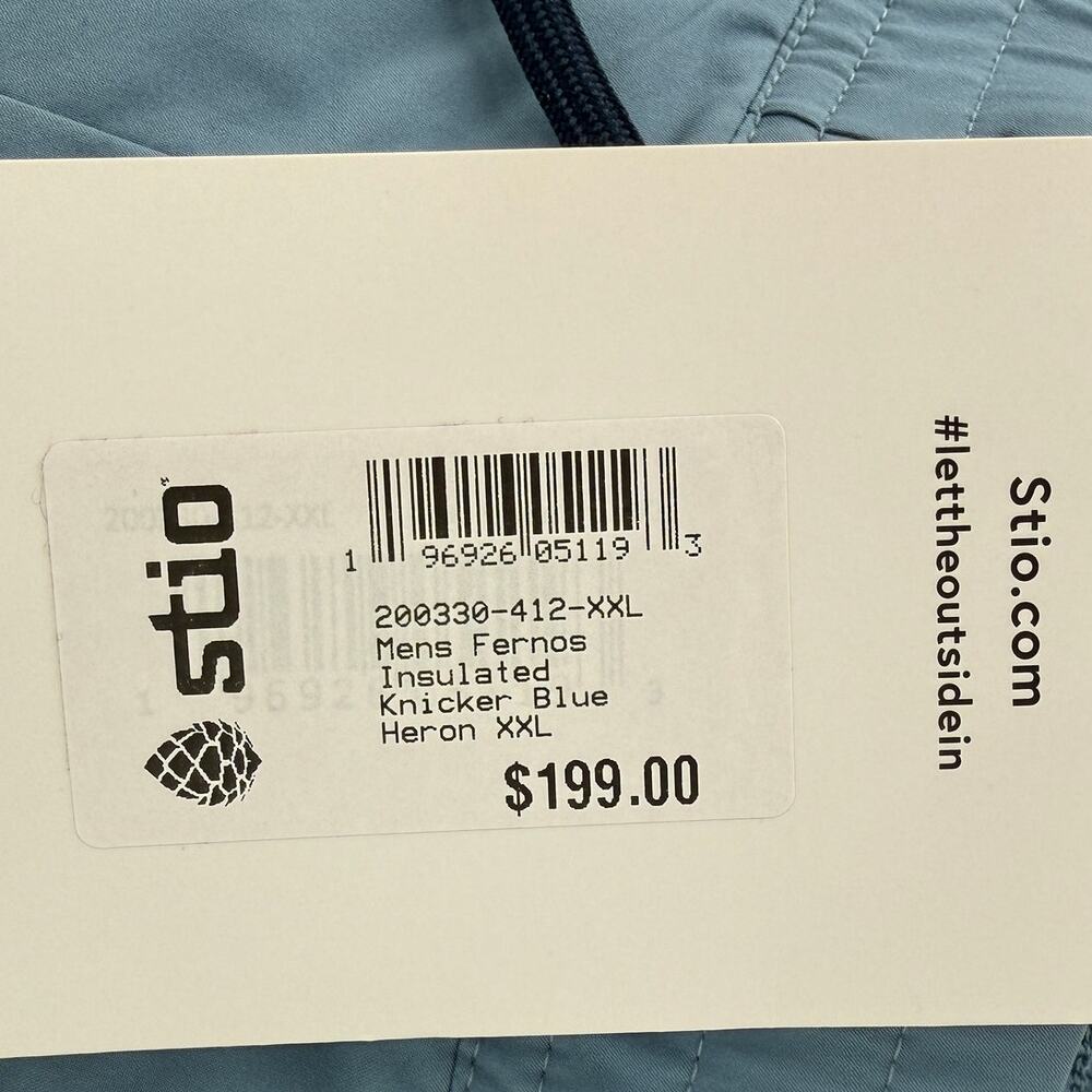 Stio Fernos Insulated Knicker Mens Size XXL Blue Heron Insulated Water Resistant - Picture 7 of 10
